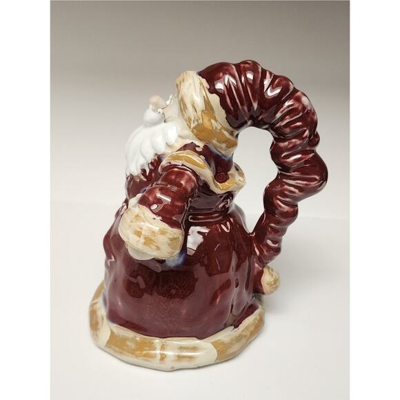Santa Claus Ceramic Figure Glazed Tree Lots Of 2 - Picture 5 of 15